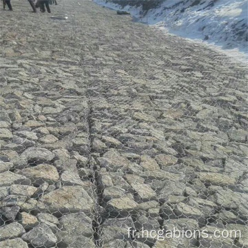 Boîte de panier de gabion hexagonal tissé